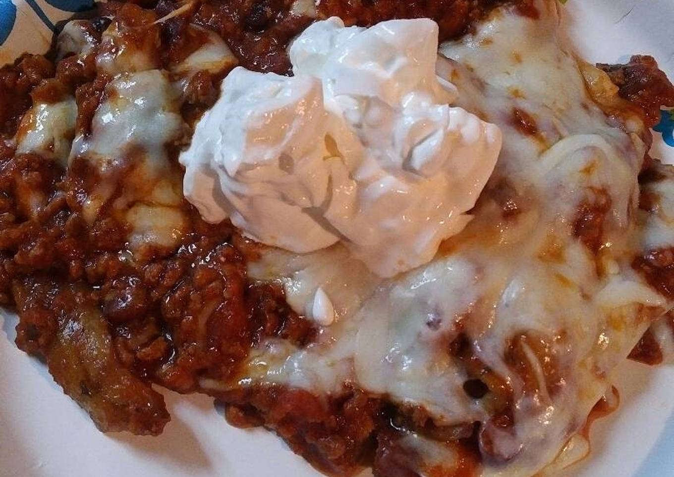 Eggplant Chili-Fries or Chili over Fried Eggplant
