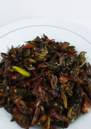 Foto resep Oseng cumi asin cabe hijau
