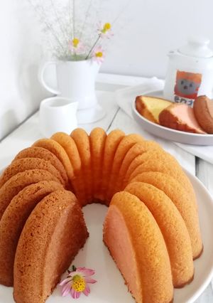 Foto resep Neapolita Bundt Cake - Cake 3 warna