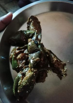 A picture of Baingan bhaji.