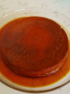 Una foto de Flan tradicional en olla express