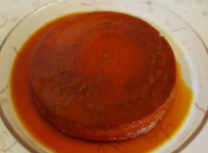 Una foto de Flan tradicional en olla express