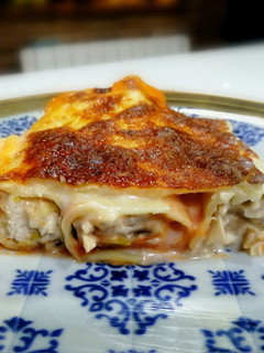 Una foto de Canelones de pollo y setas (receta de aprovechamiento)