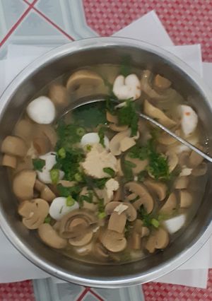 Foto resep Kuah jamur kancing vegie