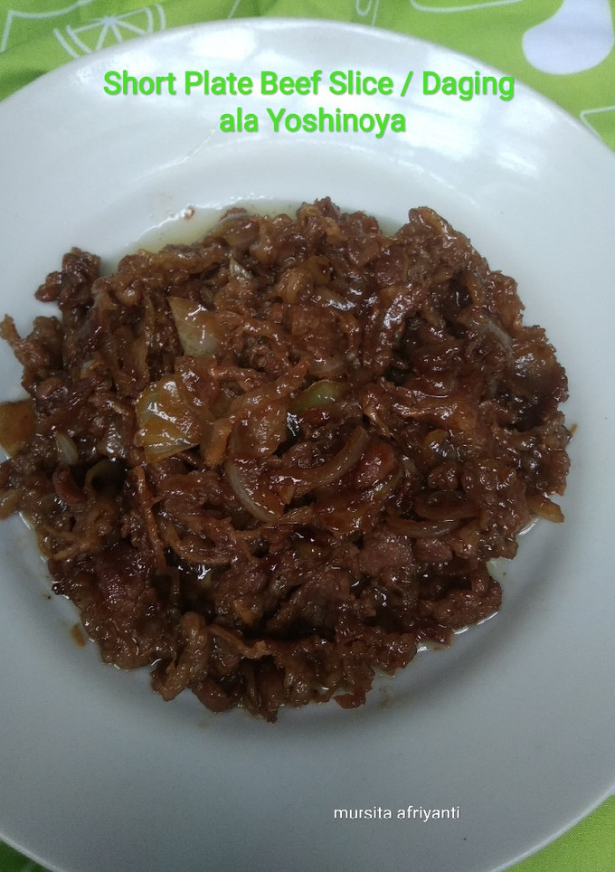 Foto resep Short Plate Beef Slice / Daging ala Yoshinoya