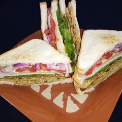 Qeema omelet sandwich A picture of Qeema omelet sandwich.