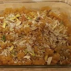 Baisen and coconut halwa A picture of Baisen and coconut halwa.