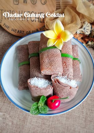 Foto resep Dadar Gulung Cokelat Isi Unti Kelapa