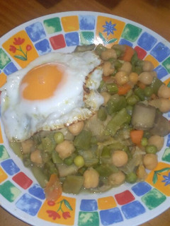 Una foto de Menestra de garbanzos