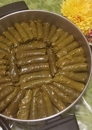 صورة لوصفة ورق عنب بزيت