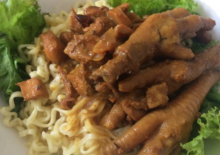 Resep Mie ayam ceker made by me, Lezat