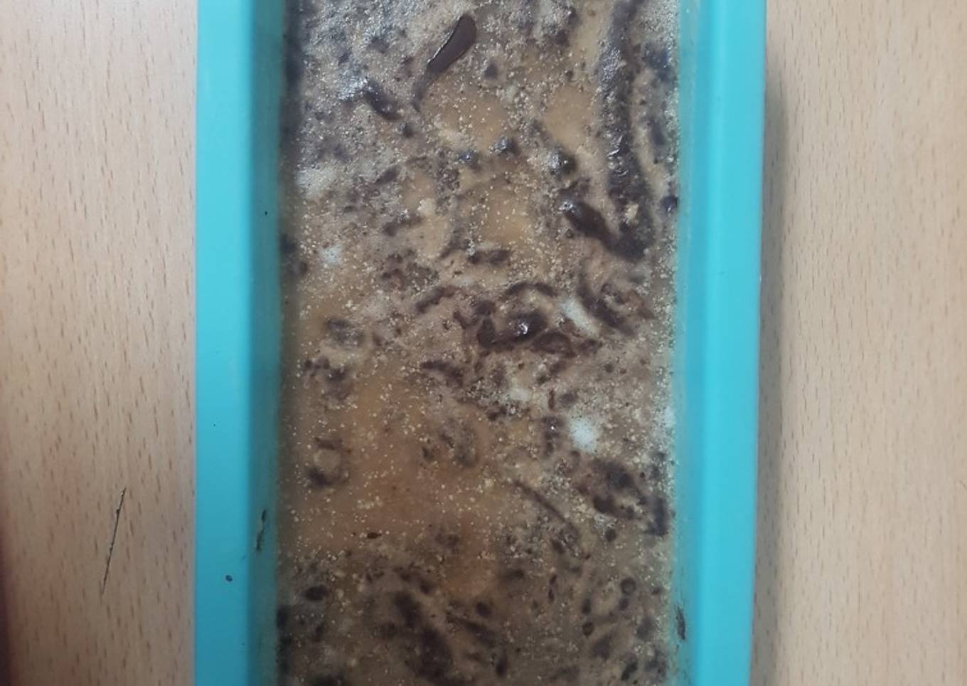 Postre de queso batido y chocolate