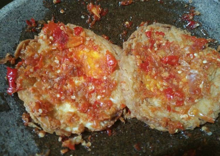 Resep Telor geprek praktis Anti Gagal