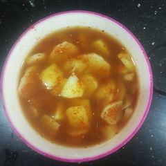 A picture of Aloo Kachalu khatai.