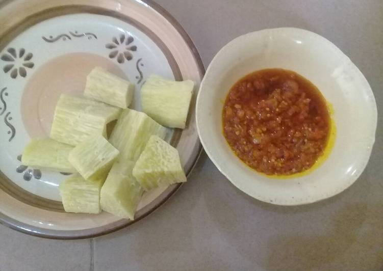 Step-by-Step Guide to Prepare Any-night-of-the-week Yam and local sauce Cooking Basics for Newbies