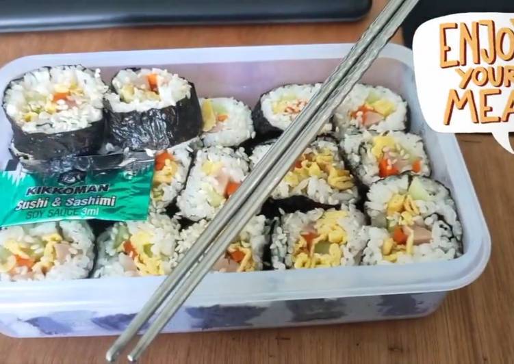 Langkah mengolah Gimbap ala korea 🤤 Anti Gagal