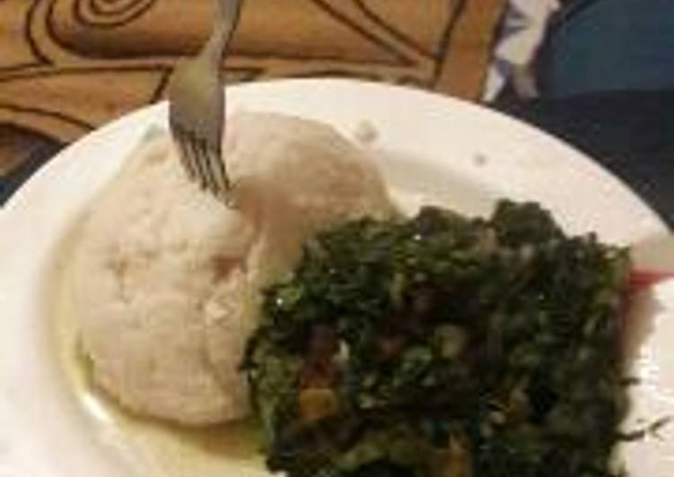 Recipe of Any-night-of-the-week Ugali and sukumawiki