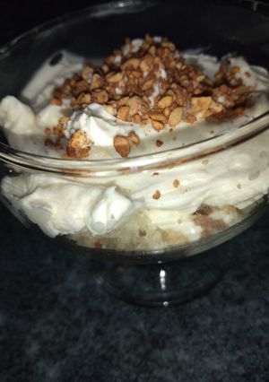 Una foto de Torta en vaso con restos de bizcochuelo