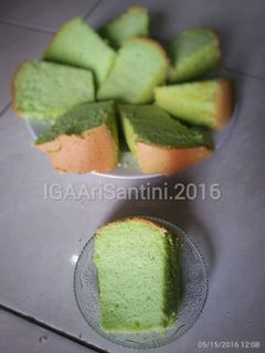 Foto resep Pandan Chiffon Cake Soft & Pillowy