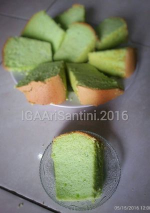 Foto resep Pandan Chiffon Cake Soft & Pillowy