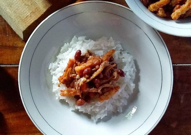 Resep Sambel teri, kacang dan tempe Anti Gagal