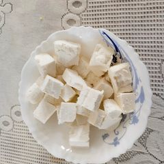 A picture of Homemade Paneer.