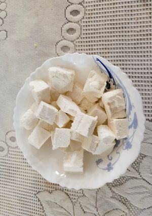 A picture of Homemade Paneer.