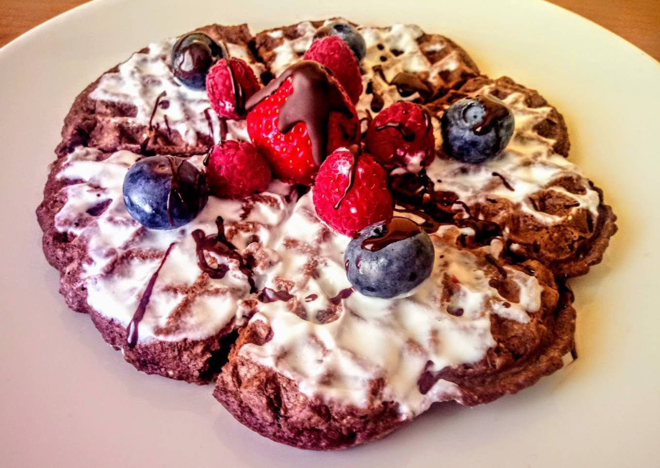 Gofres de chocolate real food