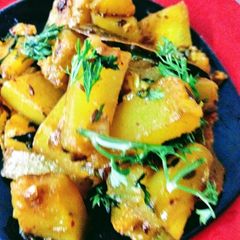 A picture of Dry Pumpkin Sabzi.
