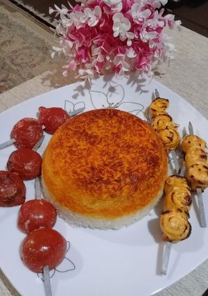 عکسی از دستور جوجه حلزونی با کته ته چینی