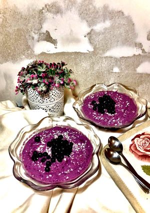 Áfonyás “krémtúró” vegán recept fotója