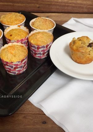 Foto resep Banana Cheese & Raisin Muffin (#pr_babananakeik)