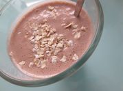 Una foto de batido proteina avena
