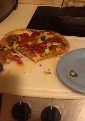 A picture of Hacked 'Bread' \ Pizza (Low Carb/Calorie).