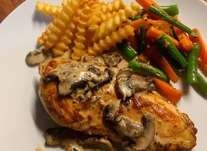 Foto resep Chicken steak with mushroom sauce *panggang teflon