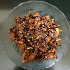 A picture of Mutton stir fry.