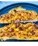 Cá Hồi phủ Thơm & sốt bơ tỏi - đút lò