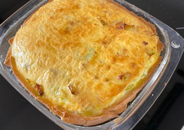 Tarta de queso y puerros