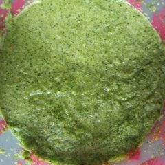 Frozen green sofrito cubes A picture of Frozen green sofrito cubes.