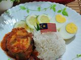 Nasi lemak Ikan Tongkol Rebus
