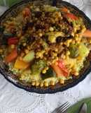 Cuscus con verduras y pollo