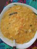 Sopa crema de verduras y fideos cabello de ángel