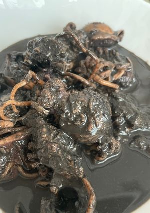 Foto resep Cumi item asem manis (kids friendly)