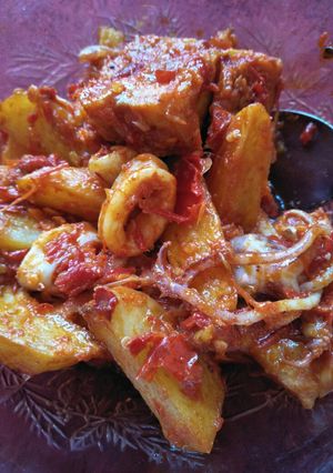 Foto resep Cutatang balado (cumi tahu kentang) 😆