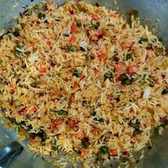 A picture of Schezwan fried rice.
