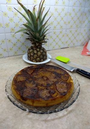 Una foto de Torta de ananá invertida