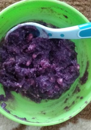 Foto resep MPASI - Pure Ubi Ungu mix belcube - 6 bulan