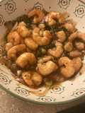 Langostinos en salsa de ostras