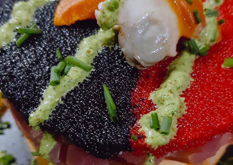 Tartar de atún rojo, mango y mayonesa de wasabi Receta de