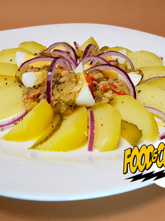 Una foto de Fantasía de Patata con Vinagreta de Cúrcuma